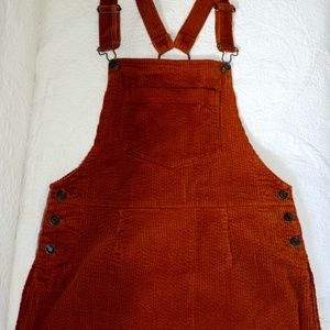Corduroy overall skirt